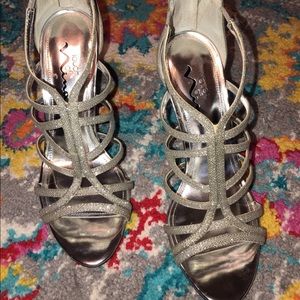 Silver Glitter 4” Prom heels